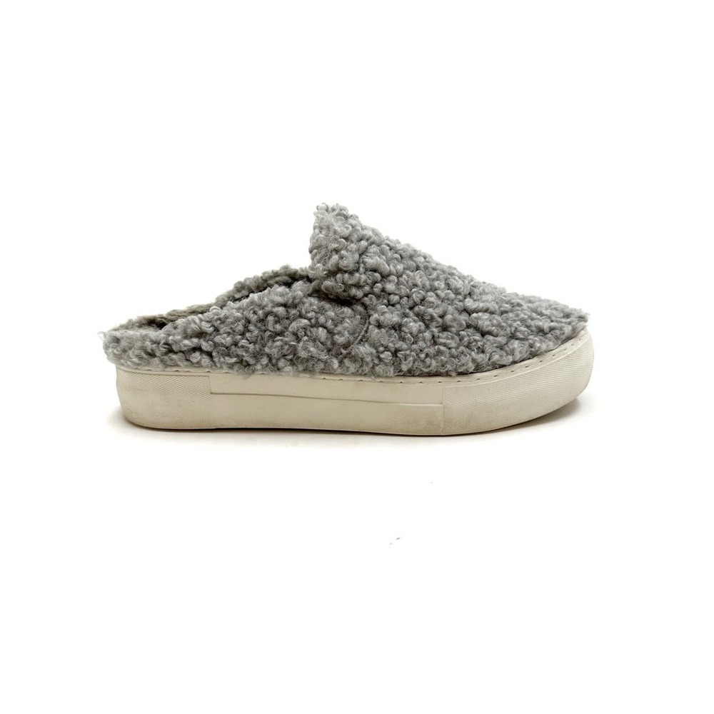 J/Slides | Sherpa Mule Slip On Sneakers Grey Size 7